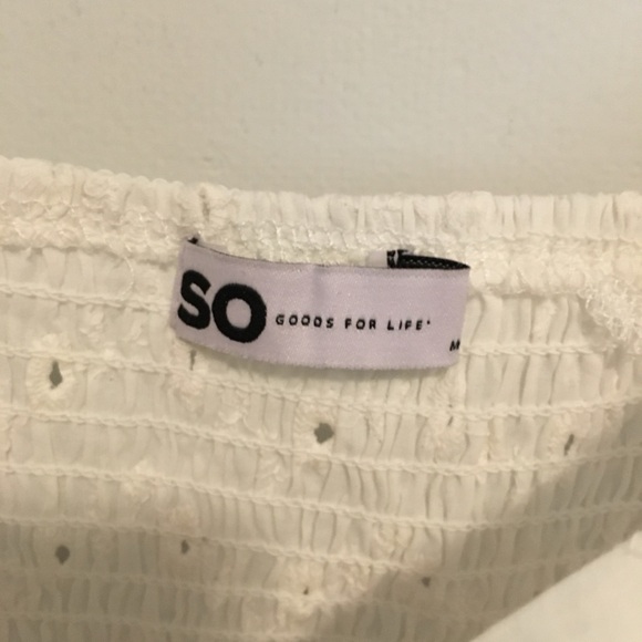 Cottagecore white Eyelet Peplum blouse Top Medium - Picture 3 of 3